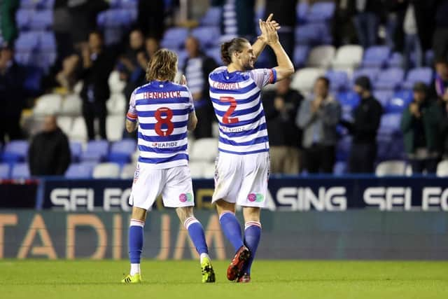 Reading's Jeff Hendrick alongside former Newcastle United striker Andy Carroll (Photo by Warren Little/Getty Images)