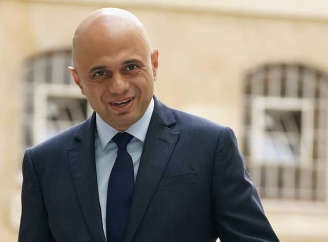 Health Secretary Sajid Javid as he arrives at BBC Broadcasting House on Sunday, September 12. Photo credit should read: Yui Mok/PA Wire