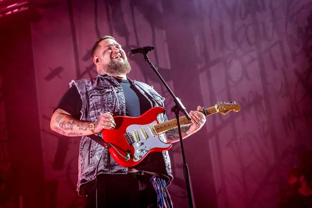 Rag n Bone man performing at Hardwick Hall festival