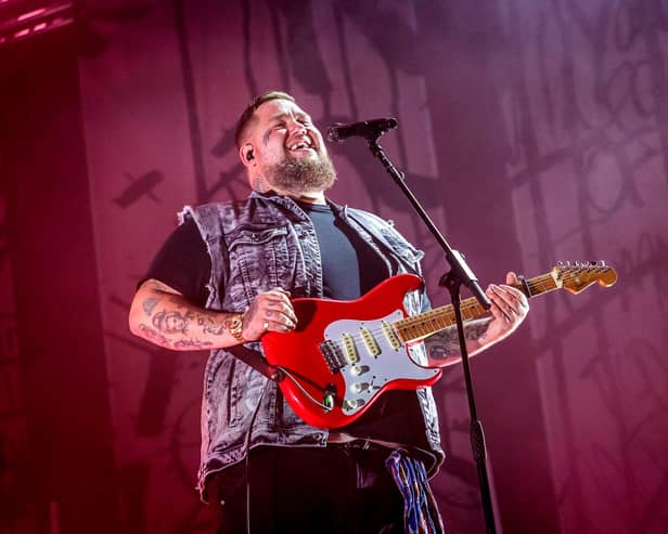 Rag n Bone man performing at Hardwick Hall festival