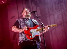 Rag n Bone man performing at Hardwick Hall festival