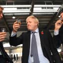 Glass half full? Prime Minister Boris Johnson.