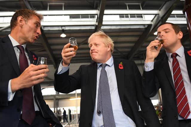 Glass half full? Prime Minister Boris Johnson.