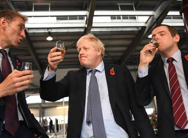 Glass half full? Prime Minister Boris Johnson.