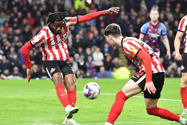 Pierre Ekwah playing for Sunderland against Burnley. Photo: Frank Reid