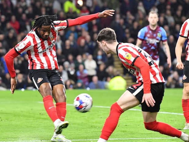 Pierre Ekwah playing for Sunderland against Burnley. Photo: Frank Reid