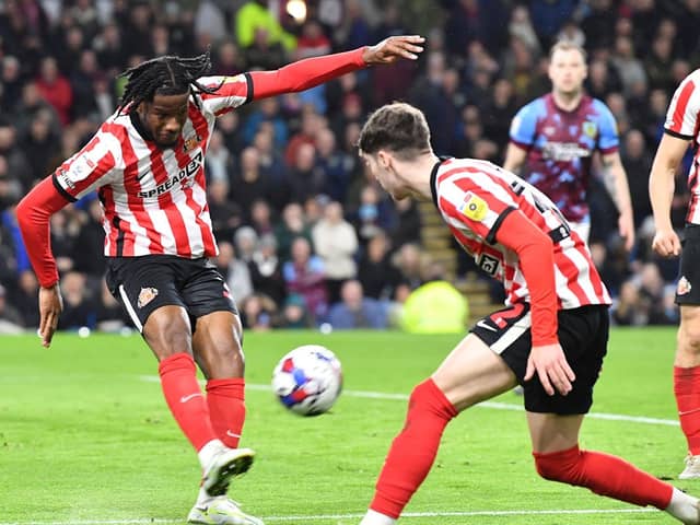 Pierre Ekwah playing for Sunderland against Burnley. Photo: Frank Reid