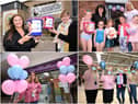 South Tyneside businesses turned pink and blue in memory of Chloe Rutherford and Liam Curry.