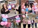 South Tyneside businesses turned pink and blue in memory of Chloe Rutherford and Liam Curry.