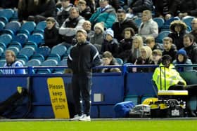 Lee Johnson on the touchline at Sheffield Wednesday.
