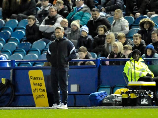 Lee Johnson on the touchline at Sheffield Wednesday.