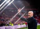 Manchester United head coach Erik ten Hag at Old Trafford yesterday.