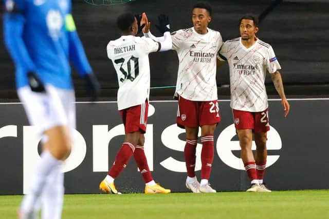 Reiss Nelson and Joe Willock