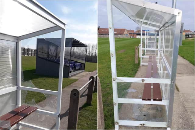 Damage caused by yobs at Jarrow FC's home ground at Perth Green Community Centre
