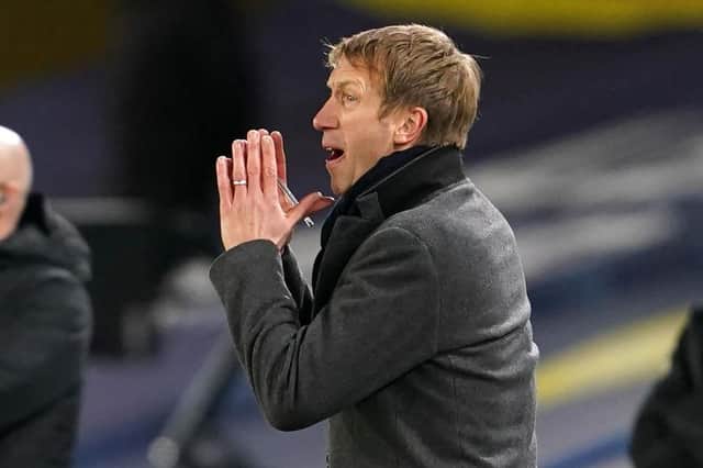 Brighton and Hove Albion boss Graham Potter. (Photo by JON SUPER/POOL/AFP via Getty Images)