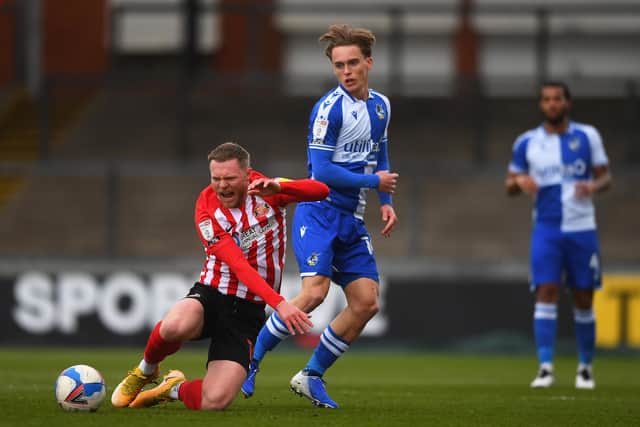 Aiden O’Brien of Sunderland is fouled by Luke McCormick of Bristol Rovers during the Sky Bet League One match.