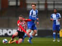 Aiden O’Brien of Sunderland is fouled by Luke McCormick of Bristol Rovers during the Sky Bet League One match.
