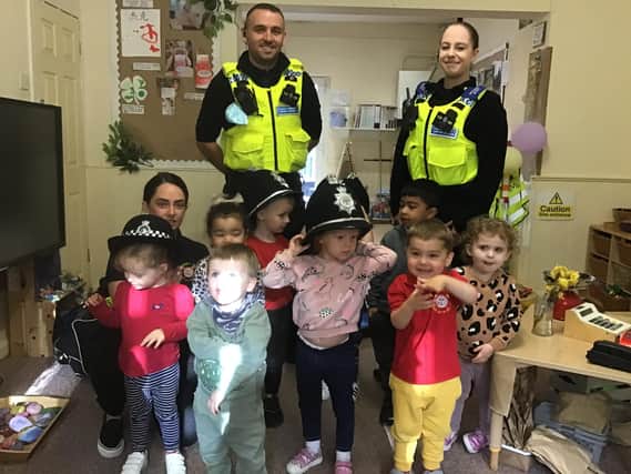 Nurserytime children getting a visit from Northumbria Police