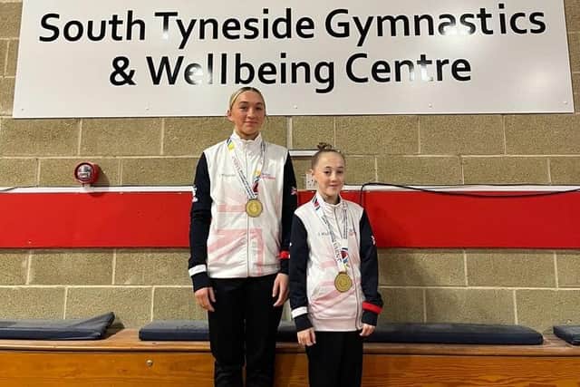 Jess Hodgson and Keira Redford with their Women's Pair European Champions gold medals.