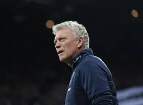 David Moyes, Manager of West Ham United, looks on prior to the Premier League match between Newcastle United and West Ham United at St. James Park on February 04, 2023 in Newcastle upon Tyne, England. (Photo by Ian MacNicol/Getty Images)