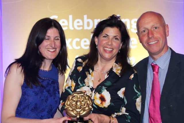 Dave and Harvest Harris-Jones of Laverock Law Cottages won the Visit England award for sustainable tourism last year. They received the award from TV presenter Kirstie Allsop.