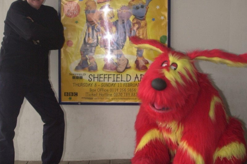 Did you see the Tweenies on tour in February 2001? Creator Iain Lachlan pictured with Doodles the dog as they prepared to appear at Sheffield Arena for their sell out show.
