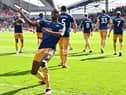 Newcastle United striker Alexander Isak celebrates scoring his team's winner yesterday.