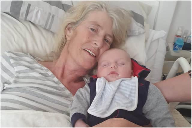 Margaret Tudberry was able to meet her great-grandson Leo Charlton-Roberts shortly after he was born.