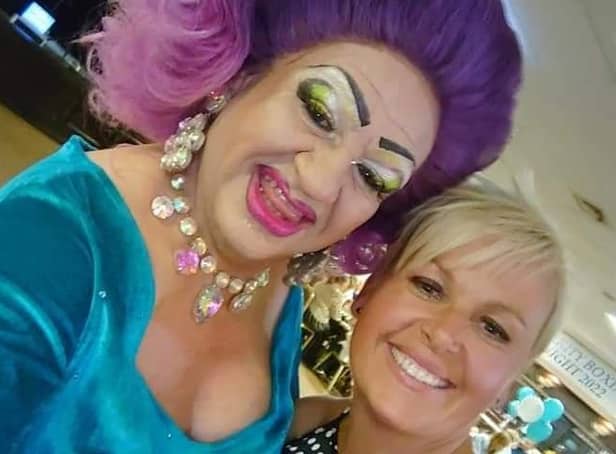 Jo Hogg and entertainer Ophelia Balls