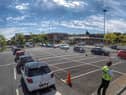 Long queues outside McDonald's in Gateshead before 12pm on opening day. Pictures by North News and Pictures