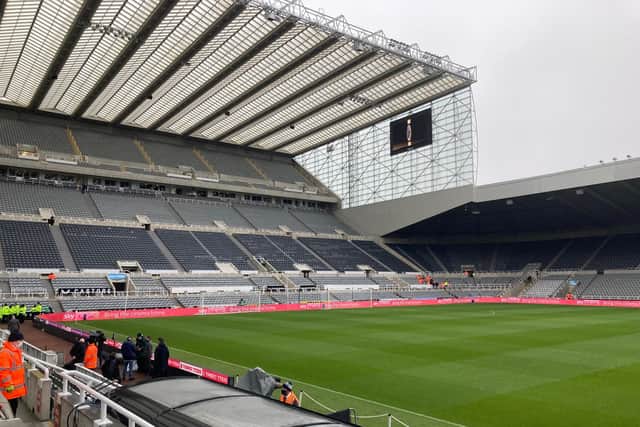 St James's Park without the Sports Direct signs.