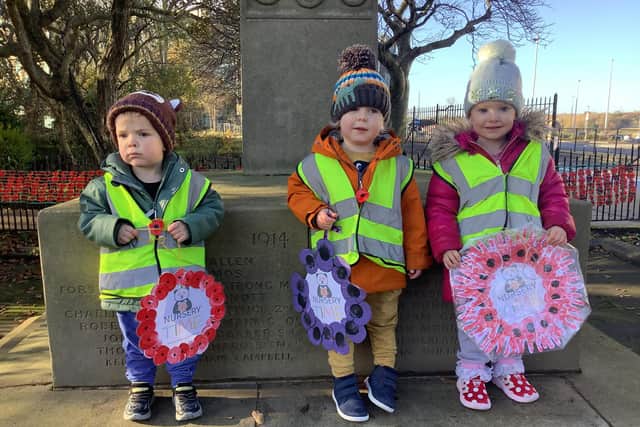 Nurserytime youngsters with their wreaths.