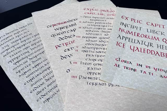 Some of the Creative Calligrapher group's work.
