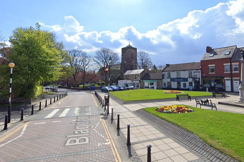 There were five positive cases in Cramlington Village where the rate is 111.9.