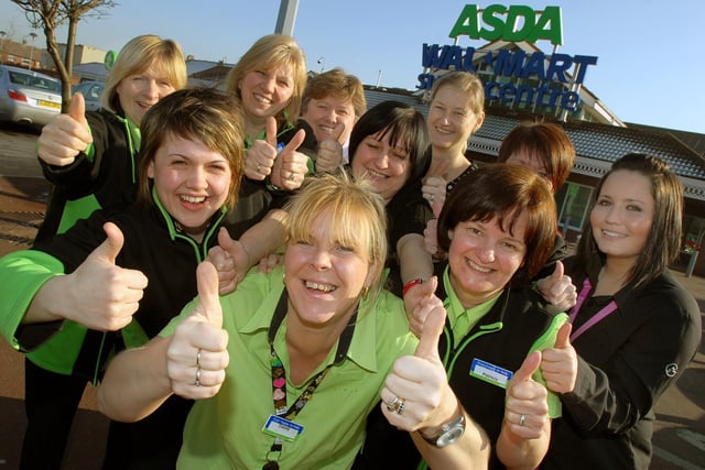 Staff at Asda in Boldon were celebrating being the top Walmart store in 2008. Recognise anyone?