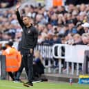 Gary O'Neil, Interim Manager of AFC Bournemouth waves towards the fans during the Premier League match between Newcastle United and AFC Bournemouth at St. James Park on September 17, 2022 in Newcastle upon Tyne, England. (Photo by George Wood/Getty Images)