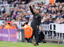 Gary O'Neil, Interim Manager of AFC Bournemouth waves towards the fans during the Premier League match between Newcastle United and AFC Bournemouth at St. James Park on September 17, 2022 in Newcastle upon Tyne, England. (Photo by George Wood/Getty Images)