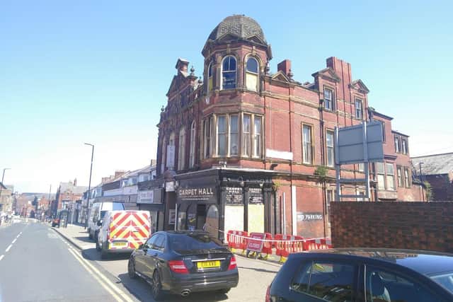 The Victoria Hall the day after the blaze.