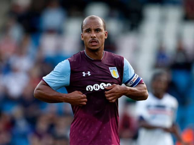 TELFORD, ENGLAND - JULY 12: Gabriel Agbonlahor of Aston Villa during the Pre-Season Friendly between AFC Telford United and Aston Villa at New Bucks Head Stadium on July 12, 2017 in Telford, England. (Photo by Malcolm Couzens/Getty Images)