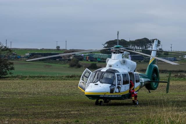 The air ambulance was called to the scene but the Great North Air Ambulance Service have confirmed that the child did not need to be airlifted to hospital. 
Image by Robin Hunter.
