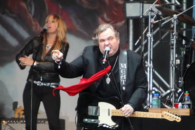 Meat Loaf performing at Newbury Racecourse in 2013.