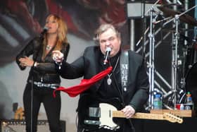 Meat Loaf performing at Newbury Racecourse in 2013.