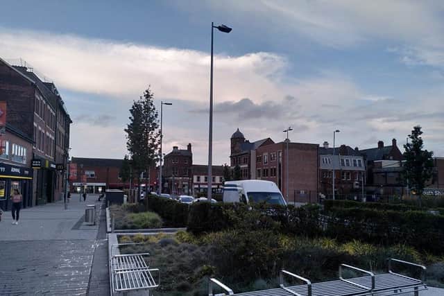 The taxi rank in South Shields town centre.