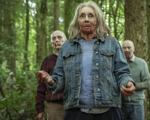 Sue Johnston (centre) stars as the resident of a care home turned into a zombie in the horror-satire Generation Z, which began this week on Channel 4 (PIcture: Channel 4/The Forge/Alistair Heap)