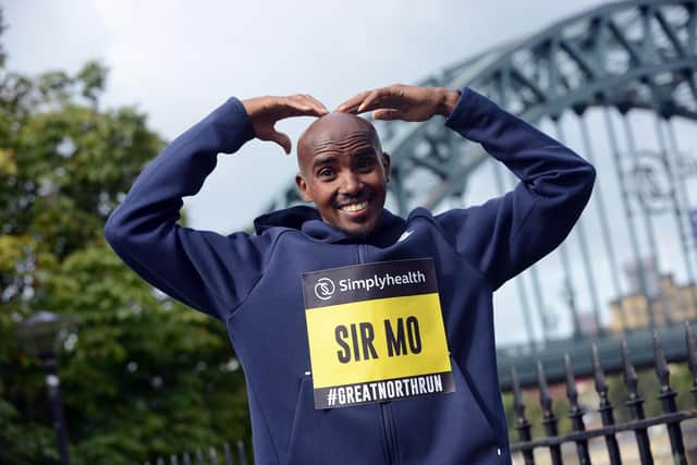 Sir Mo Farah in Newcastle ahead of 2019 Great North Run.