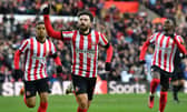 Sunderland's 2022-23 home kit worn by Patrick Roberts