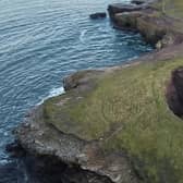 Davy Robson captured the sinkhole in Whitburn on his drone.