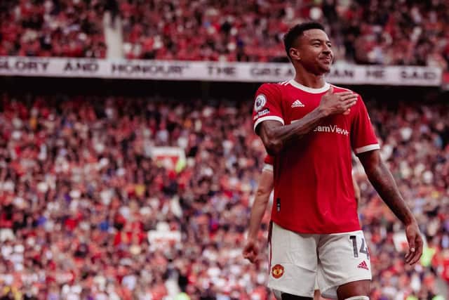 Jesse Lingard celebrates after scoring against Newcastle United in September.