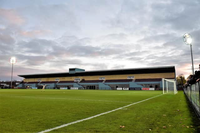 The new CEFO Group Stand will be open for South Shields' home game on December 11. Pic: KEV WILSON.