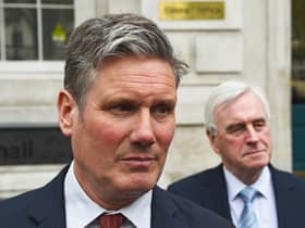 New Labour leader Sir Keir Starmer, left, and outgoing shadow chancellor John McDonnell.